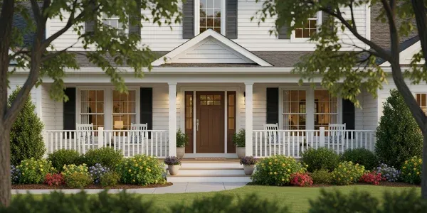 two story traditional home