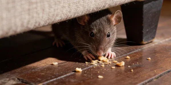 mouse under a couch